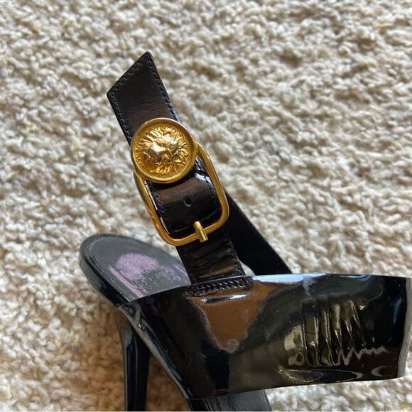 Versus Versace Leather Black High Heel Size 7.5 - Picture 7 of 13